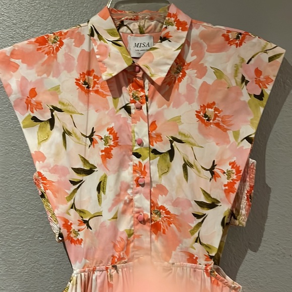 MISA LOS ANGELES NICOLE DRESS BLUSHING FLORA NWT - Picture 9 of 15